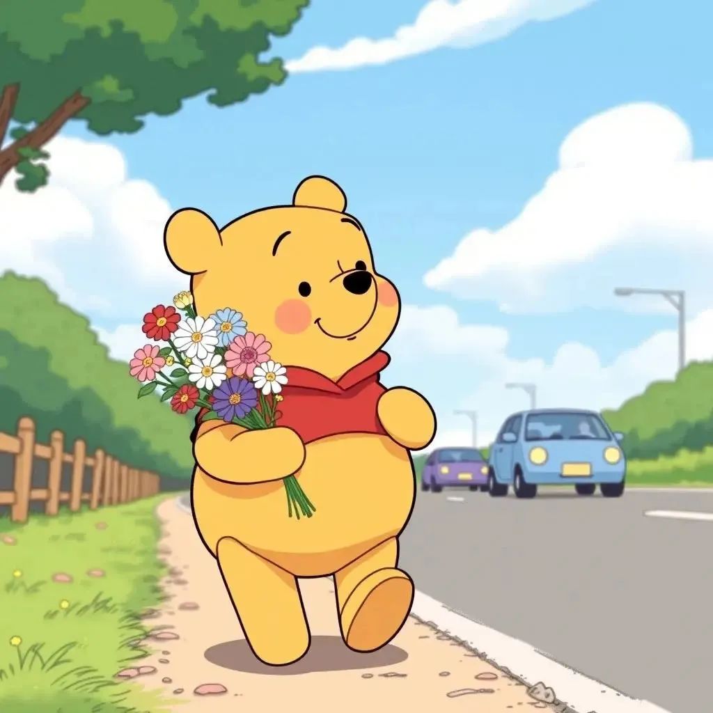 维尼小熊头像_ “手捧鲜花，为你而来”_1_噗噗壁纸库_来自小红书网页版.jpg