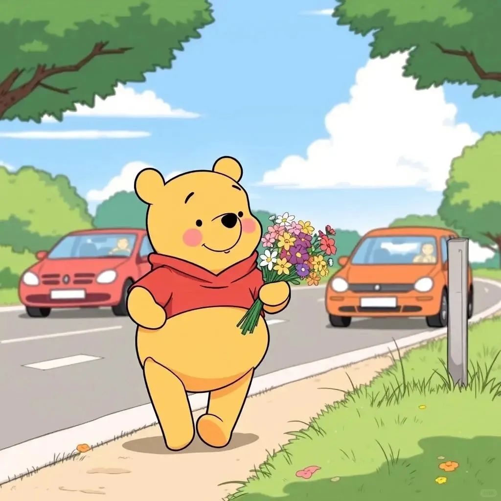 维尼小熊头像_ “手捧鲜花，为你而来”_3_噗噗壁纸库_来自小红书网页版.jpg